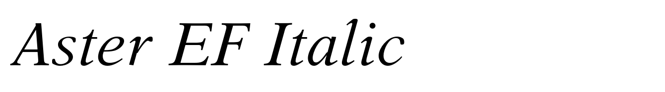 Aster EF Italic
